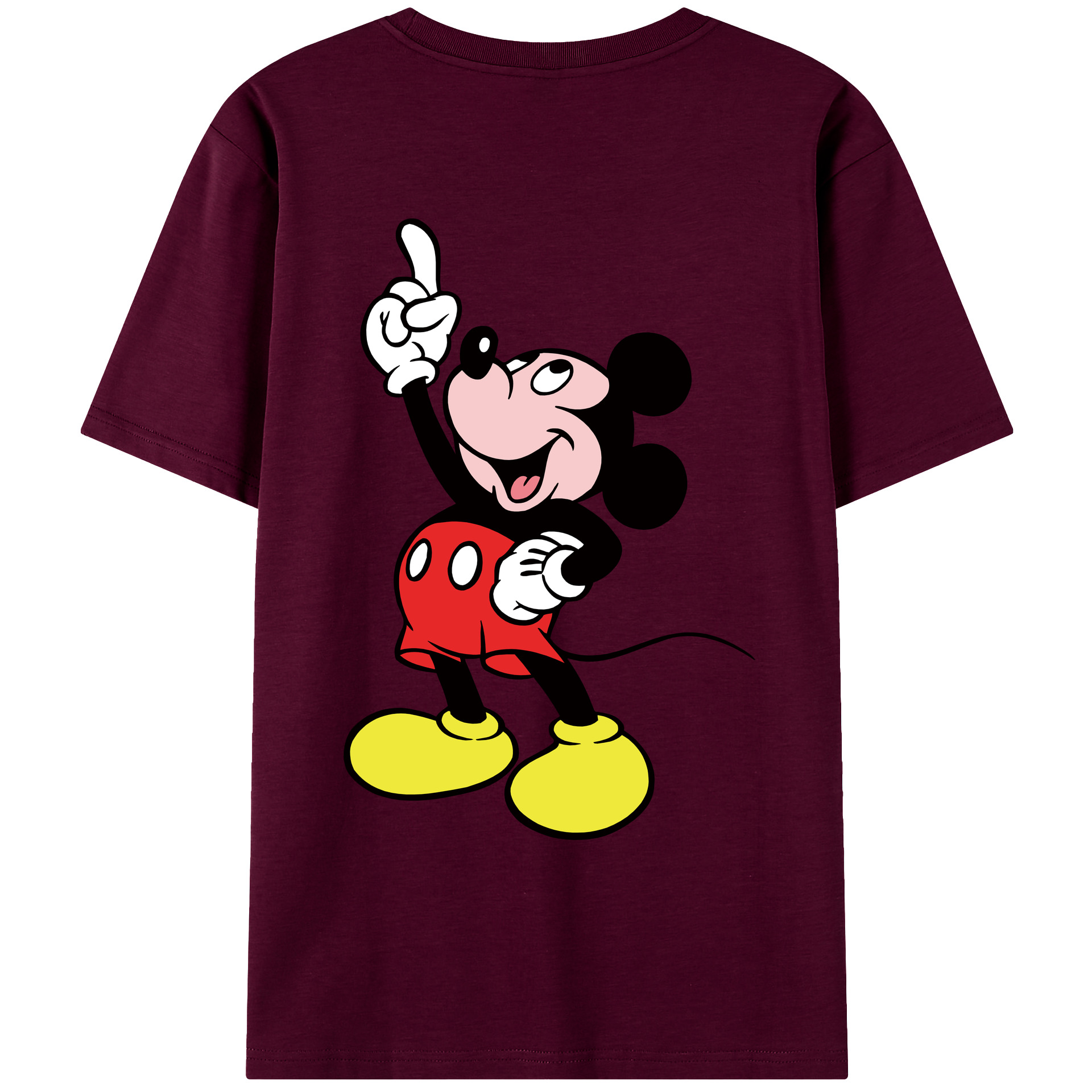 （画像用） ミッキーマウス Mickey Mouse レディース半袖Tシャツ(バックプリント)